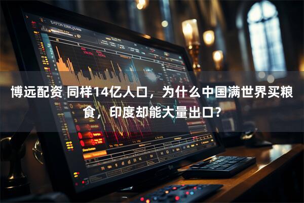 博远配资 同样14亿人口，为什么中国满世界买粮食，印度却能大量出口？